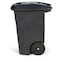 Toter 48 Gal. Trash Can Brownstone with Quiet Wheels and Lid ANA48 - alternate 5